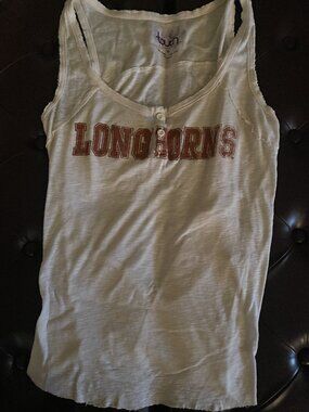 🤘 Texas Longhorns Touch by Alyssa Milano Off-White Tank Top – XL